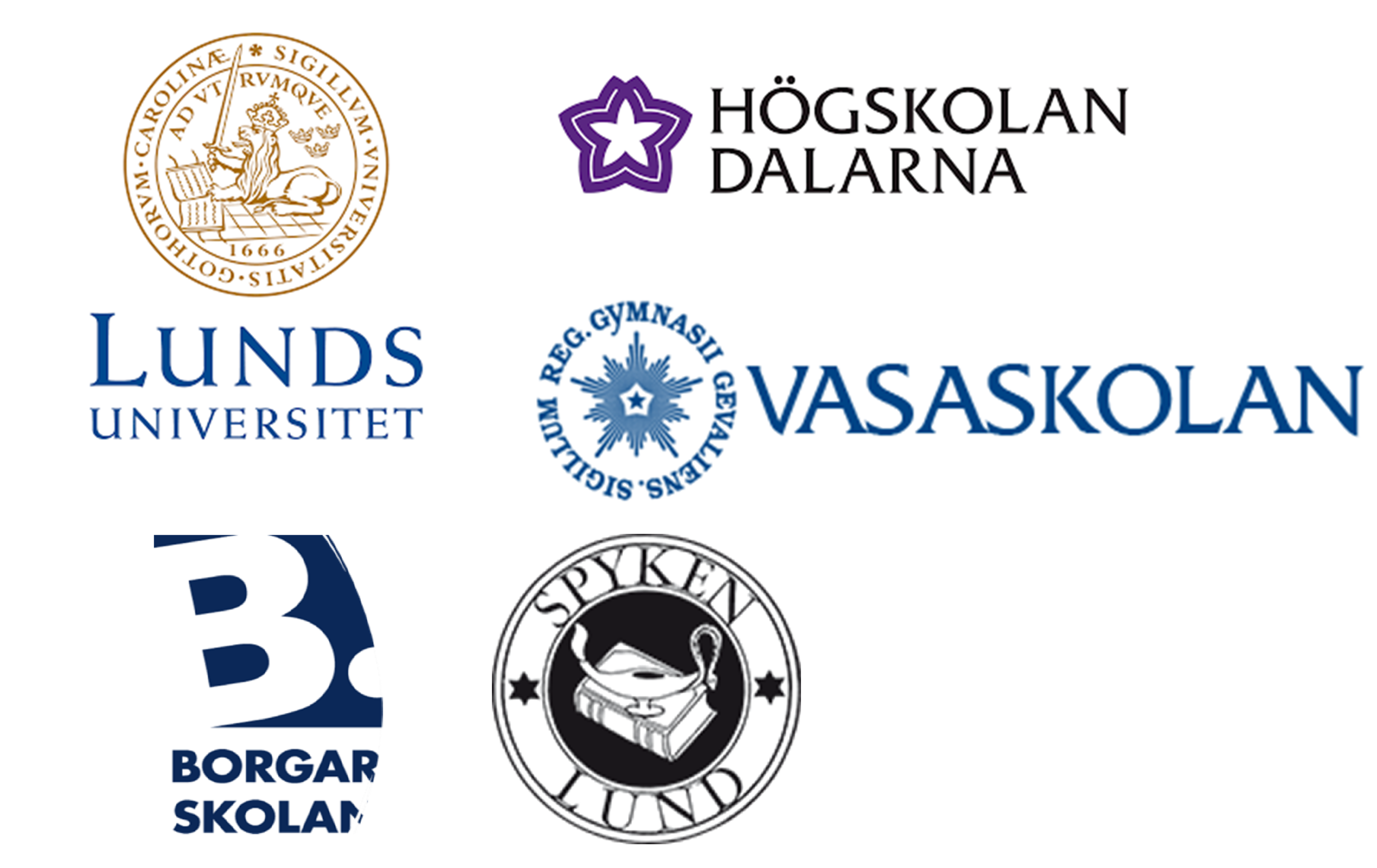 Logotyper för medverkande institutioner.